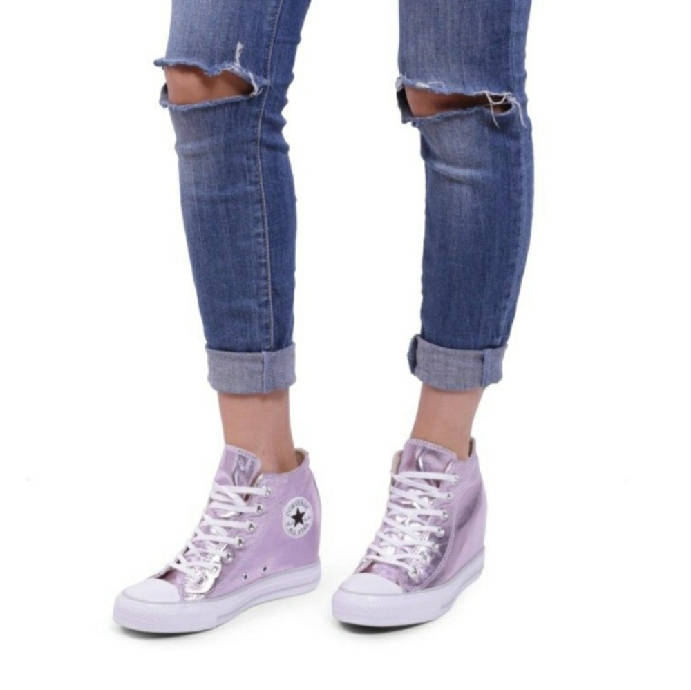 NWT Chuck Taylor All Star Lux Mid Wedge Sneakers